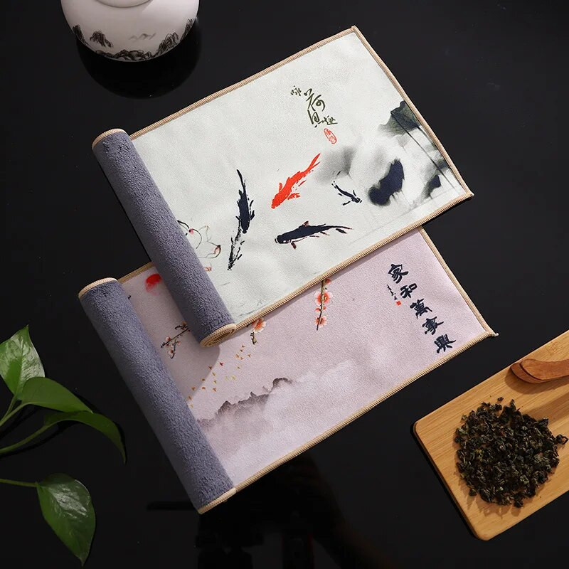 Retrostiilis ja antiikse maaliga seemisnahast käterätik, paksendatud ja imav kõrgekvaliteediline käterätikukangas