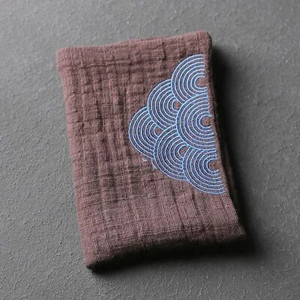 Grynos medvilnės, sugeriantis arbatos rankšluostis, storas išsiuvinėtas jūros vandens raštas, švaraus audinio japoniškas arbatos rinkinys