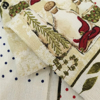 1 бр. 40x70 см ретро памучна кърпа за чай с отпечатани цветя на точки Кухненска кърпа за съдове Водопоглъщаща кърпа за почистване Подарък за домашно парти