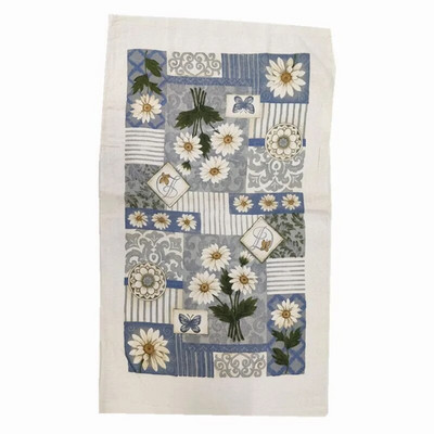 1vnt 40x70cm Vintažinių gėlių tašku margintas medvilninis arbatos rankšluostis virtuvės rankšluostis Vandenį sugeriantis valymo audinys Namų vakarėlio dovana