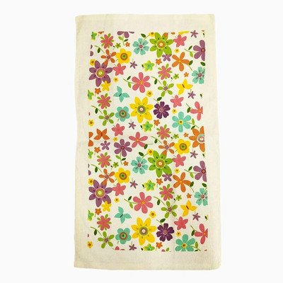 1vnt 40x70cm Vintažinių gėlių tašku margintas medvilninis arbatos rankšluostis virtuvės rankšluostis Vandenį sugeriantis valymo audinys Namų vakarėlio dovana