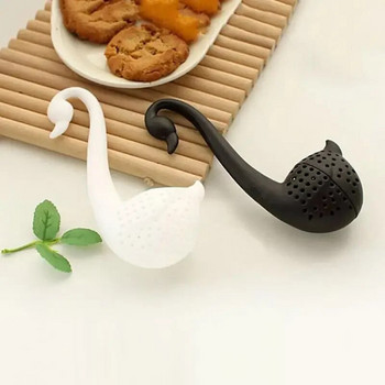 1бр Creative Swan Tea Infuser Екологично чисти пластмасови елегантни лебедови цедки за чай Teaware Tea Infuser Кухненски инструменти