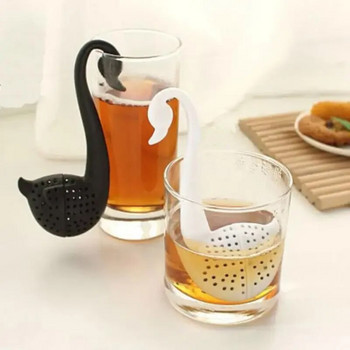 1бр Creative Swan Tea Infuser Екологично чисти пластмасови елегантни лебедови цедки за чай Teaware Tea Infuser Кухненски инструменти