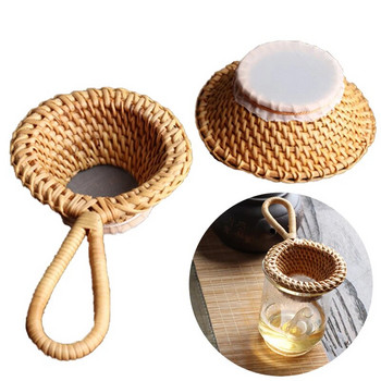 Нови цедки за чай Чаени листа от бамбук Ратан във формата на кратуна Фуния за декорация на чаена маса Аксесоари за чаена церемония
