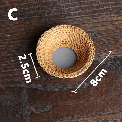 Uued teesõelad bambusest rotangist kõrvitsa kujuga teelehtede lehter teelaua kaunistamiseks Teetseremoonia tarvikud