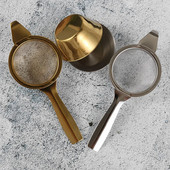 1 set Mrežasto cjedilo od nehrđajućeg čelika Cjedilo za čaj Metalno cjedilo za šalice Filter za listove s ručkom Kit za čajnik