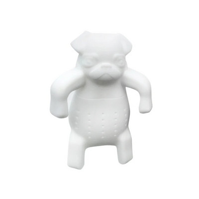 Сладко силиконово куче мопс Tea Infuser Филтър за чай Дифузер Цедка за чай за многократна употреба Spice Loose Tea Leaf Билков инструмент Аксесоари за чай