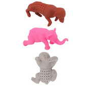 Silikoonist tee infusioon armas looma kujuga painduv silikoonist teesõel Filtri difuusor järsem lahtise tee jaoks kodukontori jaoks