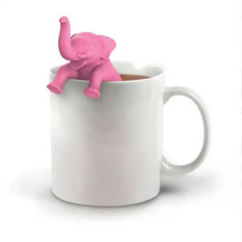Силиконова настойка за чай Сладка форма на животно Гъвкава силиконова цедка за чай Филтър Дифузор По-стръмен за насипен чай Домашен офис