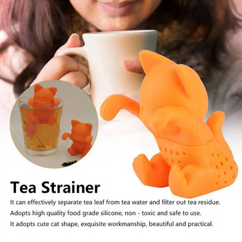 Silicone Tea Infuser Cute Animal Shape Flexible Silicone Tea Strainer Filter Diffuser for Loose Tea Home Office