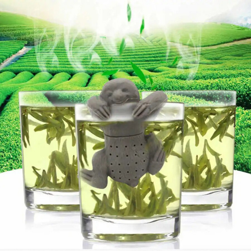 Silikoonist tee infusioon armas looma kujuga painduv silikoonist teesõel Filtri difuusor järsem lahtise tee jaoks kodukontori jaoks