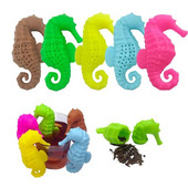 Hippocampuse silikoonsõel Loomingulised teekotid Filtriga loomatee infusioon kohvi jaoks lahtise tee teenõu kingitus armastajatele