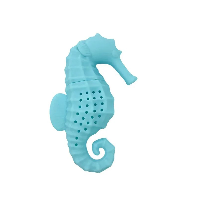 Hippocampuse silikoonsõel Loomingulised teekotid Filtriga loomatee infusioon kohvi jaoks lahtise tee teenõu kingitus armastajatele