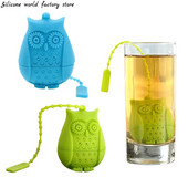 Silikoonist maailm Öökulli tee kurn Teepakid Toidukvaliteediga silikoonist lehed tee infusioonifilter difuusor teefiltri tööriist Teetassi tarvikud