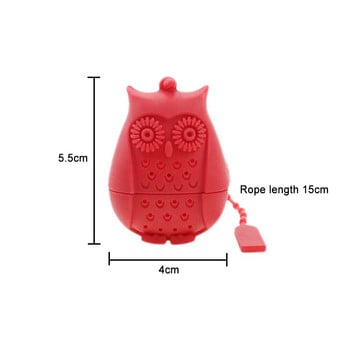 Κόσμος σιλικόνης Owl Tea Strainer Φακελάκια τσαγιού Φύλλα σιλικόνης Φίλτρο έγχυσης τσαγιού Διαχύτης φίλτρο τσαγιού Αξεσουάρ για φλιτζάνι τσαγιού