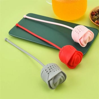 Teapot New Creative Tea Leaf Strainer Tea Bag Αποσπώμενο φίλτρο τσαγιού Φίλτρο τσαγιού σιλικόνης Πολύχρωμα προαιρετικά εργαλεία παρασκευής τσαγιού