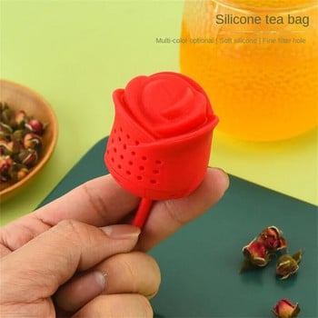 Teapot New Creative Tea Leaf Strainer Tea Bag Αποσπώμενο φίλτρο τσαγιού Φίλτρο τσαγιού σιλικόνης Πολύχρωμα προαιρετικά εργαλεία παρασκευής τσαγιού