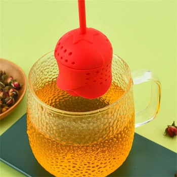 Teapot New Creative Tea Leaf Strainer Tea Bag Αποσπώμενο φίλτρο τσαγιού Φίλτρο τσαγιού σιλικόνης Πολύχρωμα προαιρετικά εργαλεία παρασκευής τσαγιού