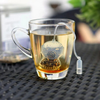 Хранителен силикон за изтичане на подводница Diver Tea Infuser Цедка за листни листа Филтър Билкови кухненски консумативи Многократно използвани инфузери за чай