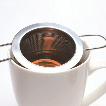 Πτυσσόμενη λαβή Εγχυτήρα τσαγιού από ανοξείδωτο ατσάλι Φιλτράρισμα για καφέ φίλτρο μπαχαρικών Διχτυωτό Teaware Αξεσουάρ κουζίνας Φορητό εξωτερικό χώρο