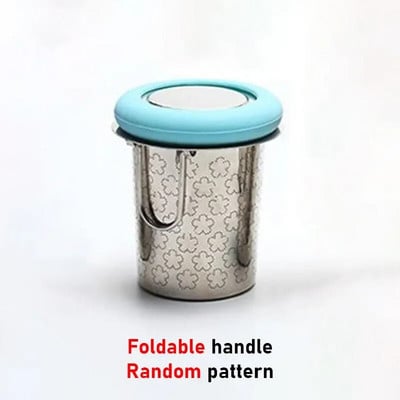 Infuzor de ceai cu mâner pliabil, din oțel inoxidabil, filtrare de cafea, strecurătoare de condimente, ochiuri de ceai, accesorii de bucătărie, portabile în aer liber