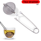 Tea Infuser Rozsdamentes acél teatartozékok Diffúzor teáskanna teához egy csésze gömbben Gyógynövény fűszerszűrő Diffúzor fogantyú teagolyó