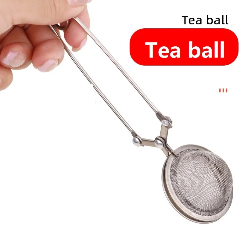 Tea Infuser Rozsdamentes acél teatartozékok Diffúzor teáskanna teához egy csésze gömbben Gyógynövény fűszerszűrő Diffúzor fogantyú teagolyó