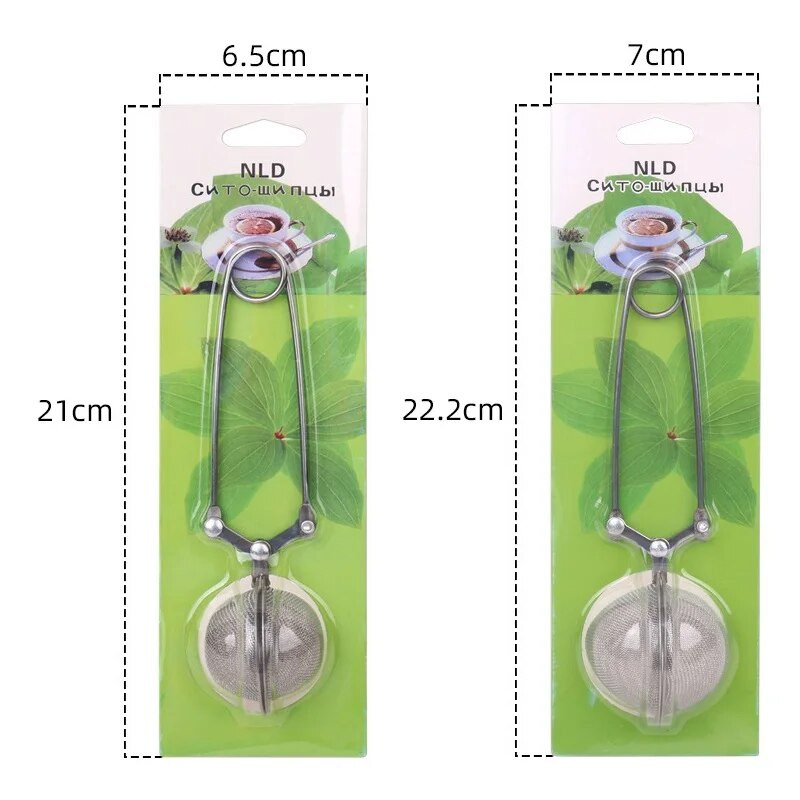 Tea Infuser Rozsdamentes acél teatartozékok Diffúzor teáskanna teához egy csésze gömbben Gyógynövény fűszerszűrő Diffúzor fogantyú teagolyó
