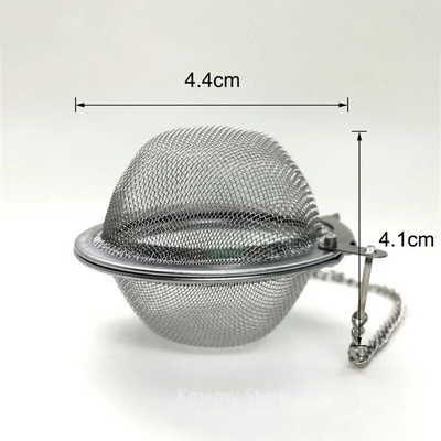 Ovaalse südame sfääri kujuga vürtside maitseaine teesõel koos ketiga roostevabast terasest võrgust palli tee kohvifilter korv infusioonitööriistad
