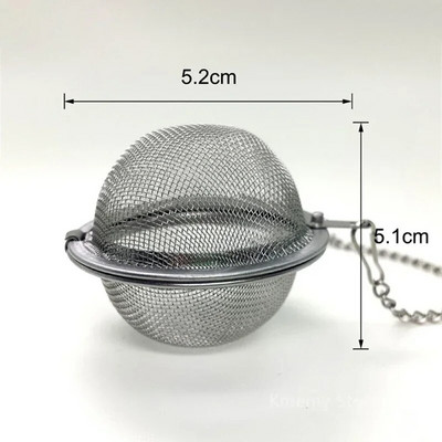 Ovaalse südame sfääri kujuga vürtside maitseaine teesõel koos ketiga roostevabast terasest võrgust palli tee kohvifilter korv infusioonitööriistad