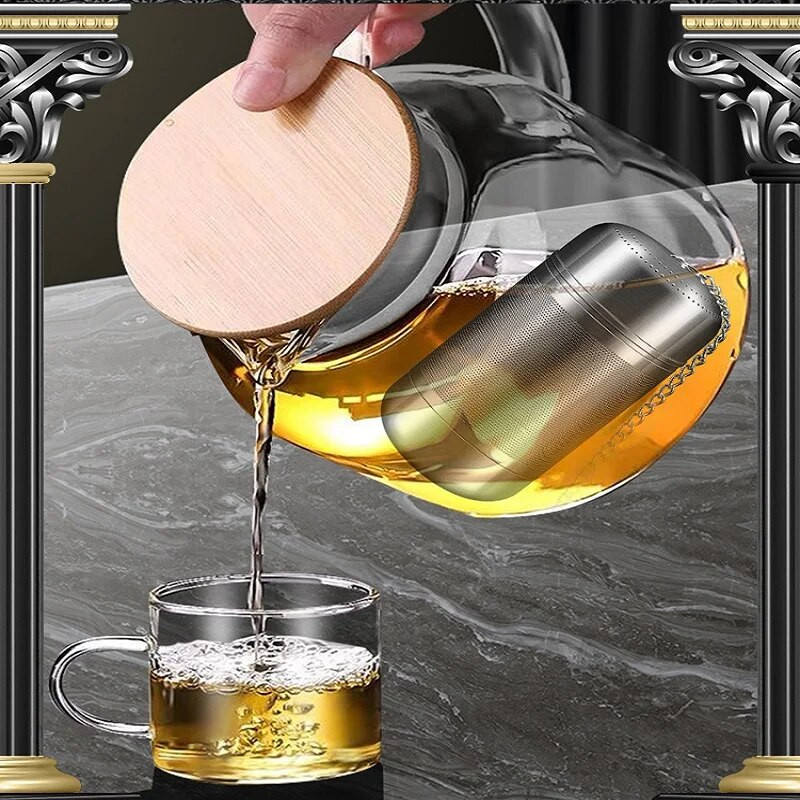 Kuglica za natapanje čaja od nehrđajućeg čelika Cjedilo s finim mrežastim filtrom Čajnik za listove čaja Difuzor začina Kuhinjski dodaci