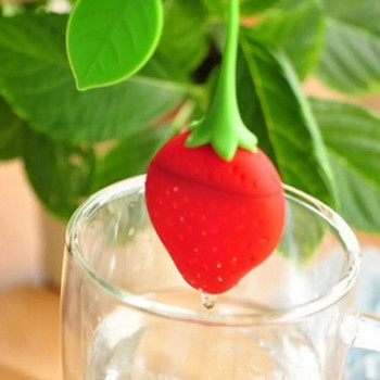 Συσκευή παρασκευής τσαγιού Strawberry Diffuser Teapot Gadgets Επαναχρησιμοποιήσιμα φακελάκια τσαγιού Εγχυτήρας τσαγιού Φίλτρο καφέ Κουζίνα Μπάλα τσαγιού σιλικόνης