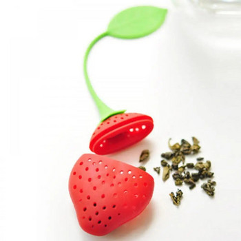 Συσκευή παρασκευής τσαγιού Strawberry Diffuser Teapot Gadgets Επαναχρησιμοποιήσιμα φακελάκια τσαγιού Εγχυτήρας τσαγιού Φίλτρο καφέ Κουζίνα Μπάλα τσαγιού σιλικόνης