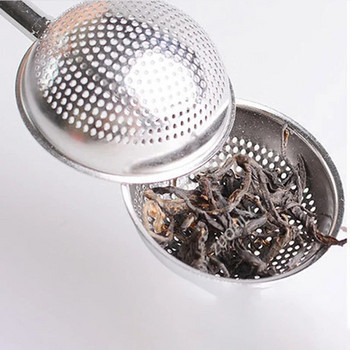 Телескопична топка за настойка за чай Цедка за чай от неръждаема стомана Мрежа Филтър за чаена лъжичка Метална цедка за торбичка за чай с насипни листа Цедка за кухненски прибори за чай