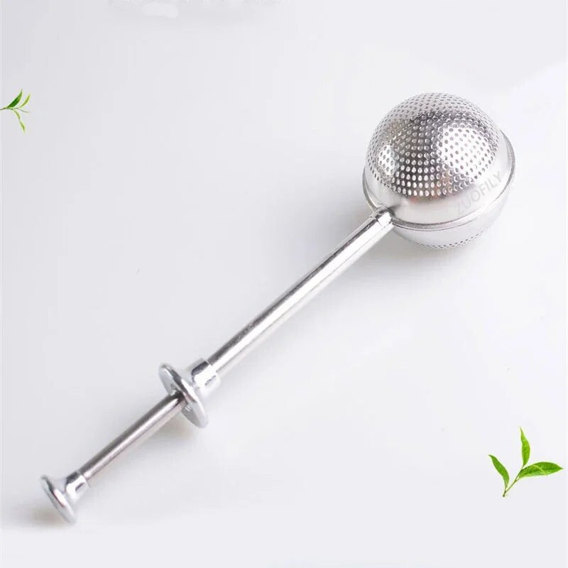 Teleskoopne palliga teejooks roostevabast terasest teesõel võrgusilma teelusikatäis Filter Metallist lahtiste lehtede teekoti sõel Köögisõel