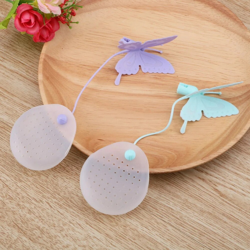 HILIFE silikoonist teekotid Teetööriistad Armsad liblikasfiltrid teetõmmis Teekotid Kurnad Köögividin