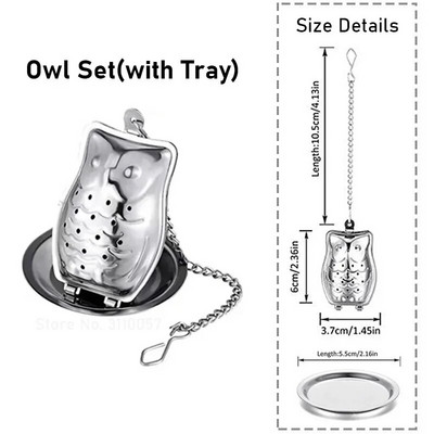 Nova posuda za natapanje čaja od nehrđajućeg čelika Čajnik/sova/patka/bundeva Posuda za začine Cjedilo za čaj Biljni filtar Pribor za pribor za čaj Kuhinjski alati