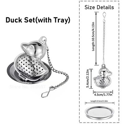 Nova posuda za natapanje čaja od nehrđajućeg čelika Čajnik/sova/patka/bundeva Posuda za začine Cjedilo za čaj Biljni filtar Pribor za pribor za čaj Kuhinjski alati