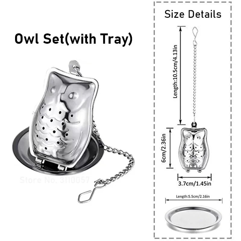 Nova posuda za natapanje čaja od nehrđajućeg čelika Čajnik/sova/patka/bundeva Posuda za začine Cjedilo za čaj Biljni filtar Pribor za pribor za čaj Kuhinjski alati