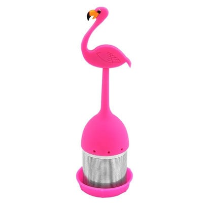 Επαναχρησιμοποιήσιμος εγχυτήρας τσαγιού σιλικόνης από ανοξείδωτο ατσάλι με πλέγμα μπαχαρικών καρυκευμάτων καφέ Σούπα φίλτρου Σακούλα φίλτρου Διαχύτης τσαγιού κουζίνας