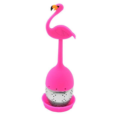 Επαναχρησιμοποιήσιμος εγχυτήρας τσαγιού σιλικόνης από ανοξείδωτο ατσάλι με πλέγμα μπαχαρικών καρυκευμάτων καφέ Σούπα φίλτρου Σακούλα φίλτρου Διαχύτης τσαγιού κουζίνας