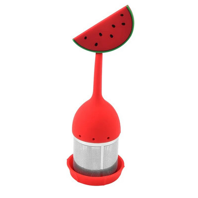 Επαναχρησιμοποιήσιμος εγχυτήρας τσαγιού σιλικόνης από ανοξείδωτο ατσάλι με πλέγμα μπαχαρικών καρυκευμάτων καφέ Σούπα φίλτρου Σακούλα φίλτρου Διαχύτης τσαγιού κουζίνας