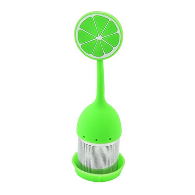 Επαναχρησιμοποιήσιμος εγχυτήρας τσαγιού σιλικόνης από ανοξείδωτο ατσάλι με πλέγμα μπαχαρικών καρυκευμάτων καφέ Σούπα φίλτρου Σακούλα φίλτρου Διαχύτης τσαγιού κουζίνας