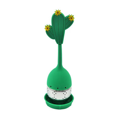 Επαναχρησιμοποιήσιμος εγχυτήρας τσαγιού σιλικόνης από ανοξείδωτο ατσάλι με πλέγμα μπαχαρικών καρυκευμάτων καφέ Σούπα φίλτρου Σακούλα φίλτρου Διαχύτης τσαγιού κουζίνας