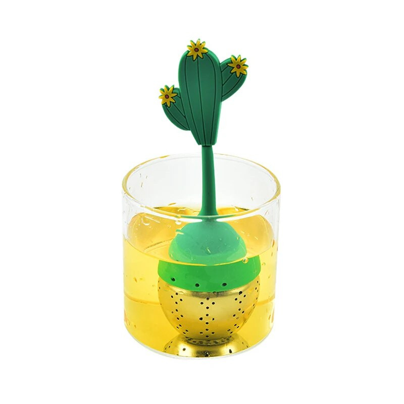 Επαναχρησιμοποιήσιμος εγχυτήρας τσαγιού σιλικόνης από ανοξείδωτο ατσάλι με πλέγμα μπαχαρικών καρυκευμάτων καφέ Σούπα φίλτρου Σακούλα φίλτρου Διαχύτης τσαγιού κουζίνας