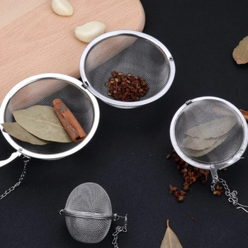 1PCS-5PCS Неръждаема стомана Spice Tea Ball Tea Infuser Сфера Заключваща цедка Мрежеста Infuser Филтър за чай Цедки Кухненски инструменти