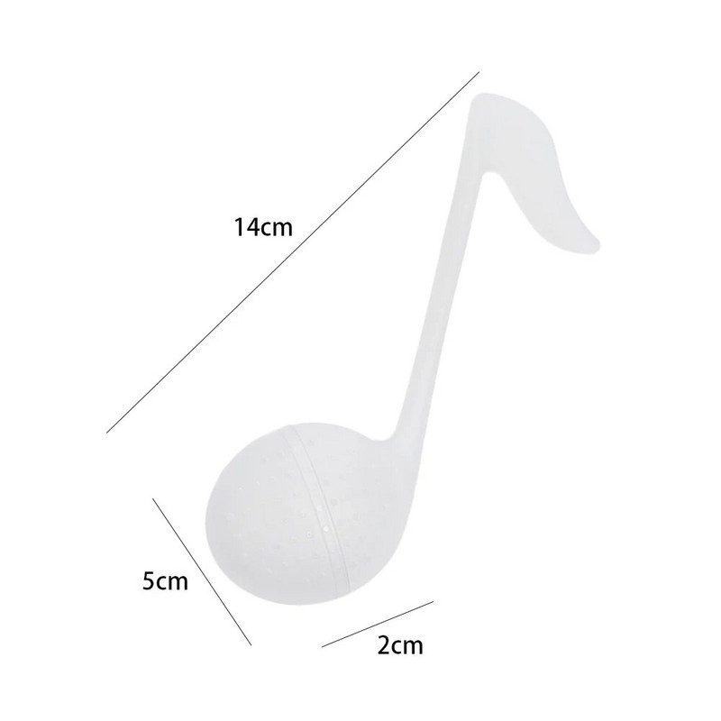 Mūzikas notis Forma Tējas sietiņi Jauki tējas uzpildītājs Tējas lapu sietiņš Filtra difuzors Plastmasas tējas karotes filtrs Virtuves instrumenti