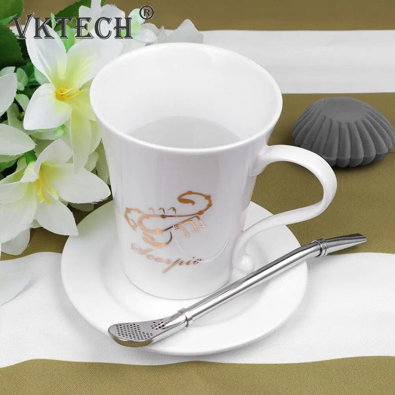 Nerūdijančio plieno geriamojo šiaudelio arbatos filtras Rankų darbo Yerba Mate arbatos sietelis Moliūgų plaunamas geriamųjų šiaudelių arbatos įrankis