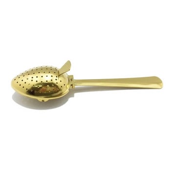 Φορητό Loose Leaf Tea Steeper Mesh Strainer Tea Infuser Φίλτρο κουτάλι ανοξείδωτο