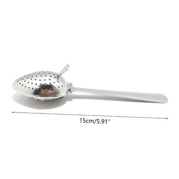 Φορητό Loose Leaf Tea Steeper Mesh Strainer Tea Infuser Φίλτρο κουτάλι ανοξείδωτο